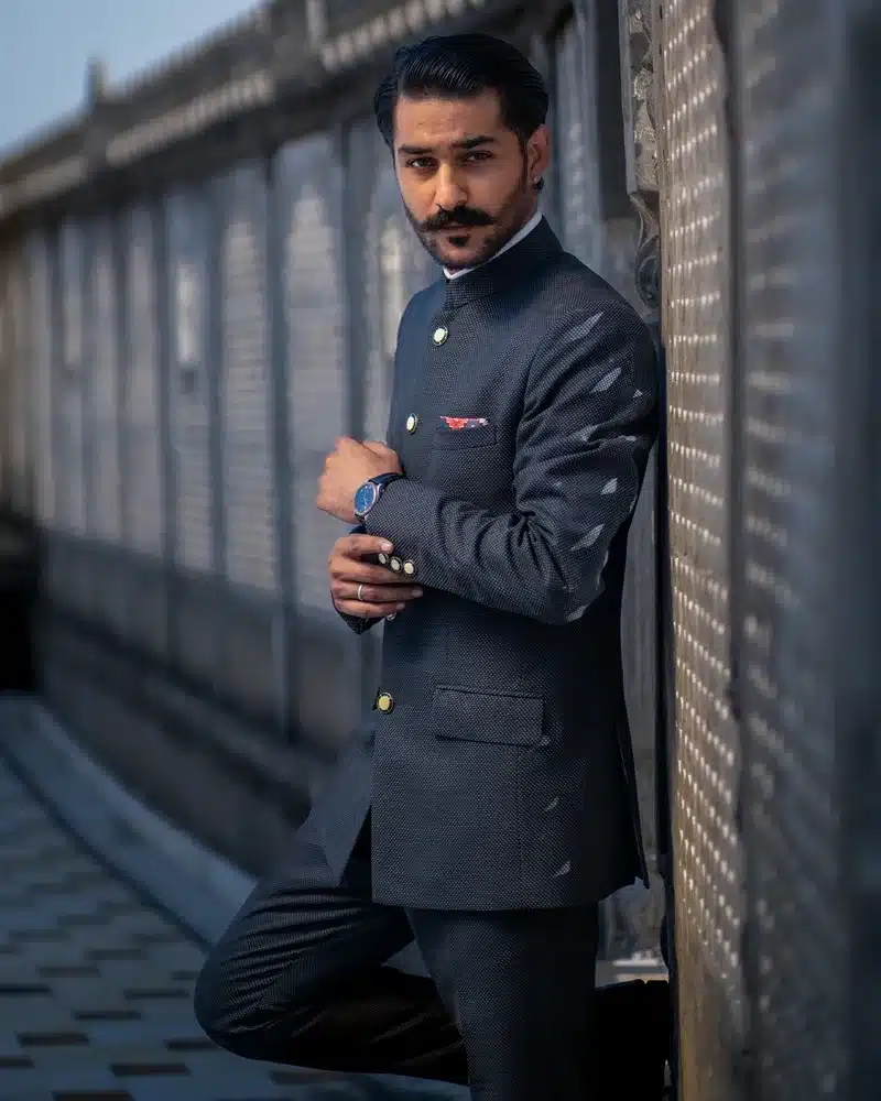 Cavalier Charcoal Bandhgala - Image 3