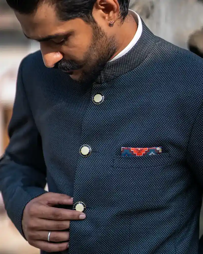 Cavalier Charcoal Bandhgala - Image 2