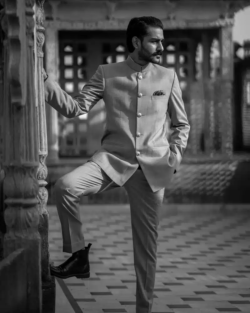 Knight's Grey Silhouette Bandhgala - Image 5