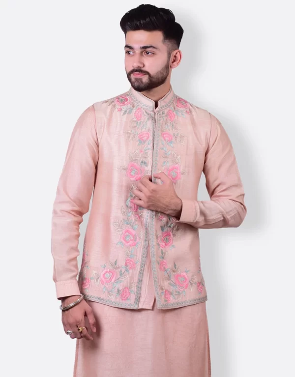Coral Cascade Kurta Set