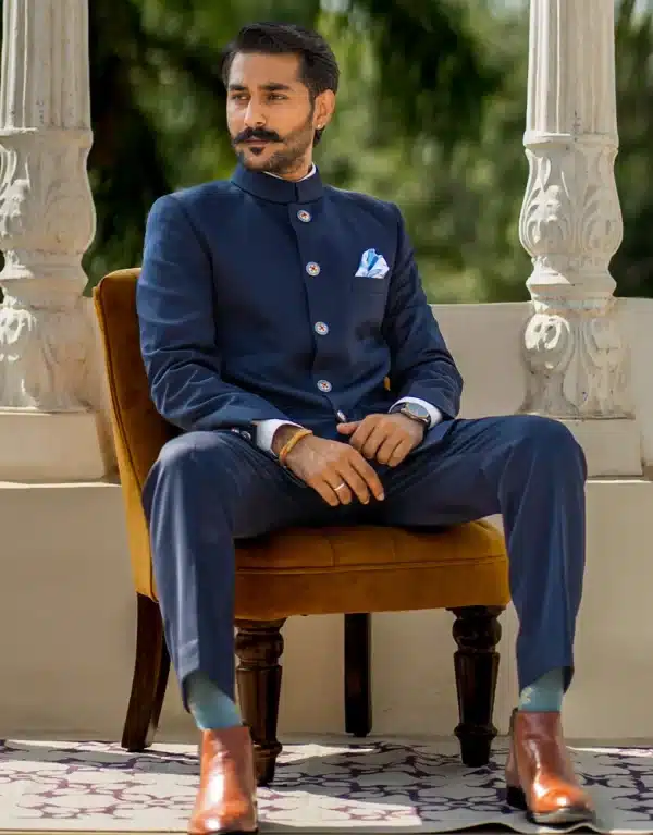 Urbane Saphire Bandhgala