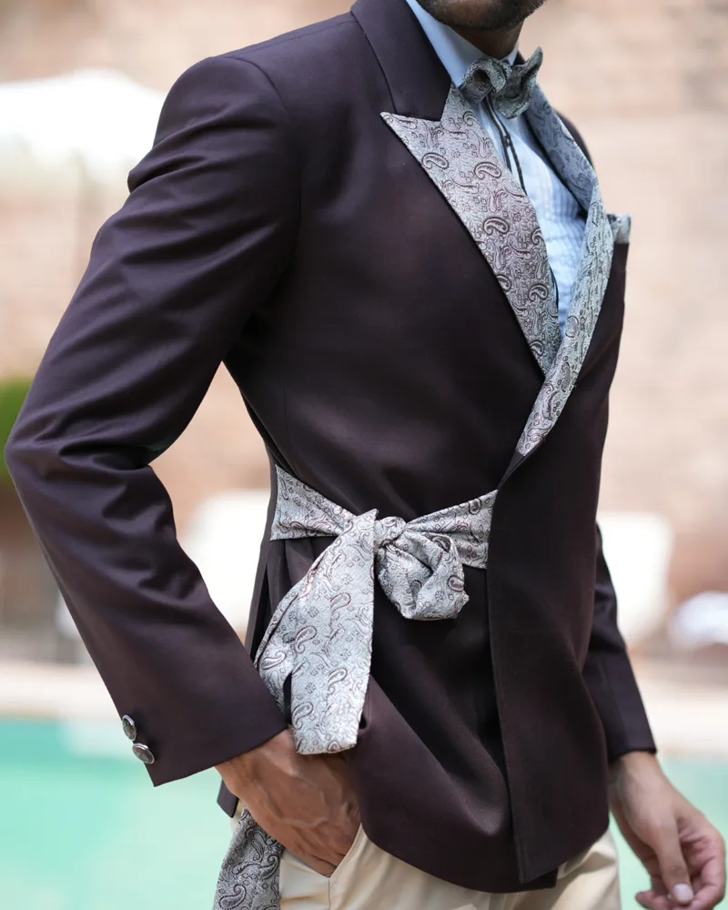 The Silver and Walnut Stellar Tuxedo Set - Image 4