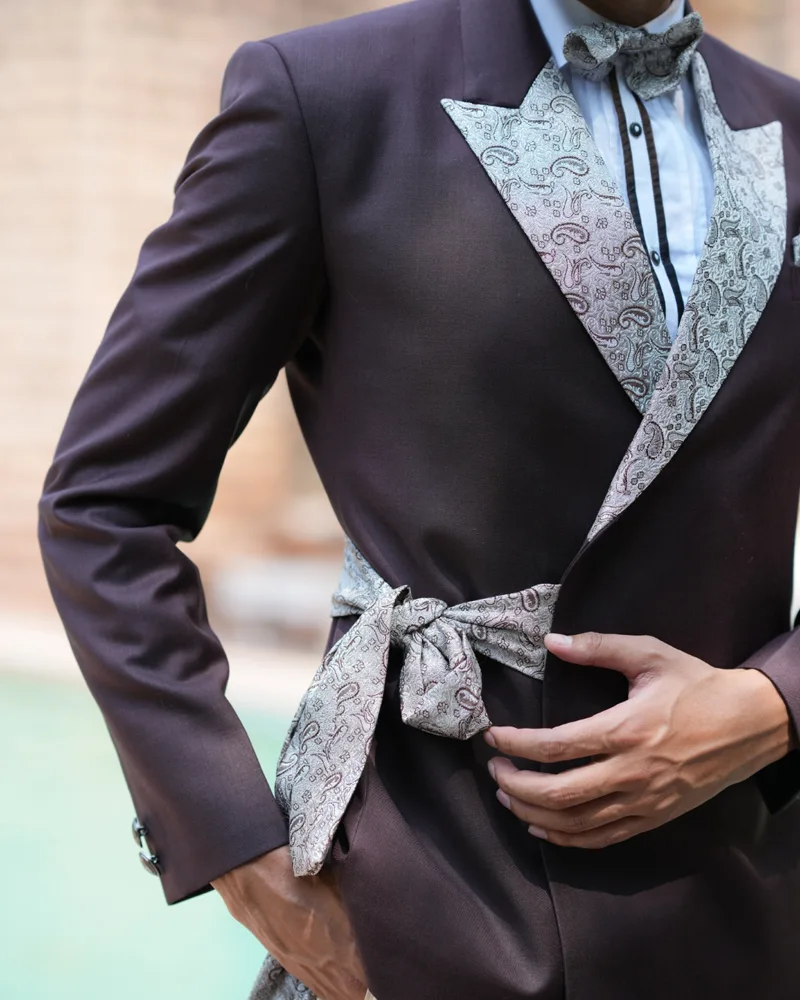 The Silver and Walnut Stellar Tuxedo Set - Image 6