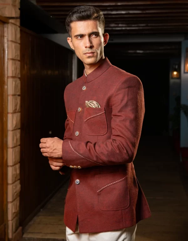 The Officer’s Maroon Heritage Hunting Coat Set